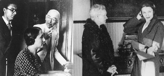 Jes&uacute;s Bal y Gay, Rosita Garc&iacute;a Ascot y Manuel de Falla, 1935. En la fotograf&iacute;a de la derecha, Marie Curie con su hija Irene, en casa del director de la Residencia, Madrid, 23 de abril de 1931.