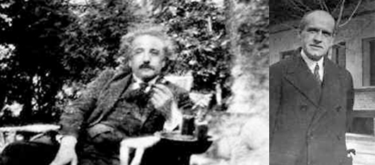Albert Einstein, 1923 (izquierda) y Jos&eacute; Ortega y Gasset, 1925, en la Residencia de Estudiantes.