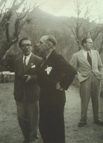 Jes&uacute;s Bal y Gay, Igor Stravinsky y Henri de Chatillon, hacia 1950