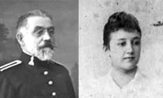 Bernardo Cernuda y Amparo Bid&oacute;n. 1900