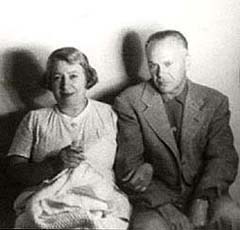 Concha M&eacute;ndez and Luis Cernuda at her house, 11, Tres Cruces Coyoac&aacute;n, Mexico c.1960.