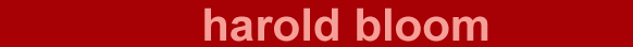 harold bloom