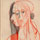 Luis Fern&aacute;ndez [atribuido], Sin t&iacute;tulo (Cabeza de mujer), 1945. L&aacute;pices de colores sobre papel, 22,5 x 34,8 cm. En el manuscrito de Mar&iacute;a Zambrano, Dessin. Poes&iacute;a. Fundaci&oacute;n Mar&iacute;a Zambrano, V&eacute;lez-M&aacute;laga.
