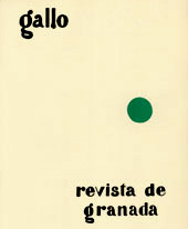 Cover gallo no. 2, Granada, April 1928. Residencia de Estudiantes, Madrid.
