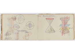 Cuaderno de geometr&iacute;a de Dionisio Fern&aacute;ndez Fern&aacute;ndez, alumno del Instituto-Escuela, 1926-1927