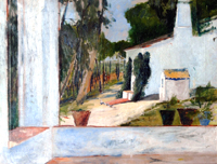 Juan Ram&oacute;n Jim&eacute;nez, Vivienda del casero de Fuentepi&ntilde;a, s. a. &Oacute;leo sobre lienzo, 40 x 53 cm. Fundaci&oacute;n Juan Ram&oacute;n Jim&eacute;nez, Moguer