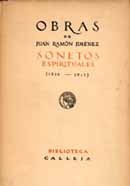 Juan Ram�n Jim�nez, Sonetos espirituales, Madrid, Calleja, 1917. Residencia de Estudiantes, Madrid 