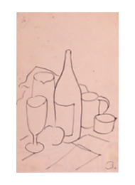 Francisco Bores, Sin t&iacute;tulo (Bodeg&oacute;n de la taza de caf&eacute;), h. 1925