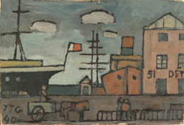 Joaqu&iacute;n Torres Garc&iacute;a, Puerto de Montevideo al amanecer, 1940