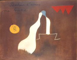 Joan Mir&oacute;, Bonheur d'aimer ma brune (La felicidad de amar a mi morena), 1925