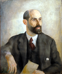 Juan Bonaf&eacute;, Retrato de Juan Ram&oacute;n Jim&eacute;nez, 1927. &Oacute;leo sobre lienzo, 74 x 63 cm