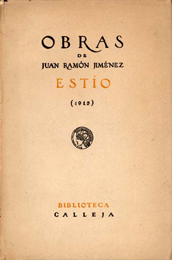 Juan Ram&oacute;n Jim&eacute;nez, Est&iacute;o, Madrid, Calleja, 1916