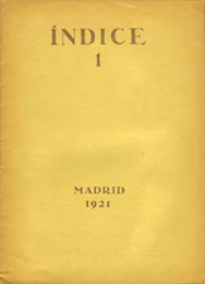 &Iacute;ndice, n&uacute;m. 1, Madrid, 1921