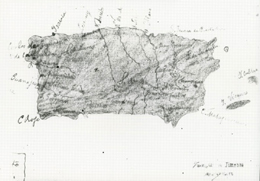 La isla de Puerto Rico dibujada por Juan Ram&oacute;n Jim&eacute;nez de ni&ntilde;o, hacia 1889