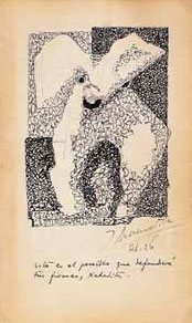 Dibujo con dedicatoria, 1926 Colecci&oacute;n particular, Madrid
