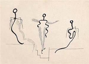 Sin t�tulo, hacia 1929 Tinta sobre papel, 158 x 218 mm [Frontis al poema �Me enamor� de una gitana�]