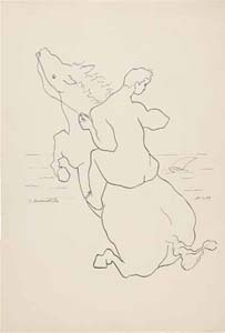 Jinete frente al mar, 1927