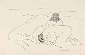 Pareja tumbada en la playa, hacia 1931 Pareja tumbada en la playa, hacia 1931