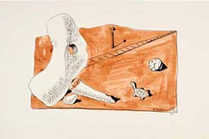 Sin t�tulo [Tortuga, reloj y escultura], 1931