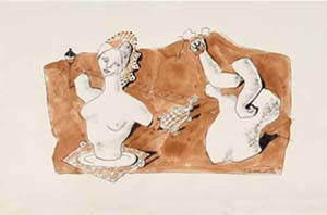 Sin t�tulo [Tortuga, farol y esculturas], 1931