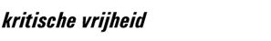 Kritische vrijheid 