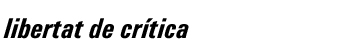 libertat de cr&iacute;tica