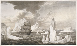 Fernando Brambila, La corbeta Atrevida entre bancas de nieve el d&iacute;a 28 de enero de 1794, 1794