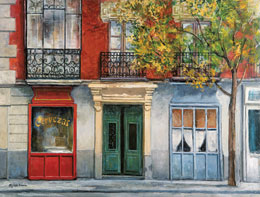 Alfredo Ram&oacute;n, La calle de San Bernardo, 2006. Temple al huevo y &oacute;leo sobre lienzo, 116 x 89 cm