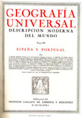 alt= «Castilla la Nueva», en Geografía Universal. Descripción moderna del mundo, dirigida por Fernando Valls Taberner, Barcelona