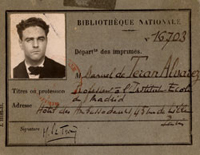 Carnet de la Biblioth&egrave;que Nationale de France de Manuel de Ter&aacute;n, julio de 1933