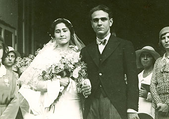 Manuel de Ter&aacute;n y Fernanda Troyano el d&iacute;a de su boda, Madrid, 30 de junio de 1930. Archivo de la Familia Ter�n Troyano 